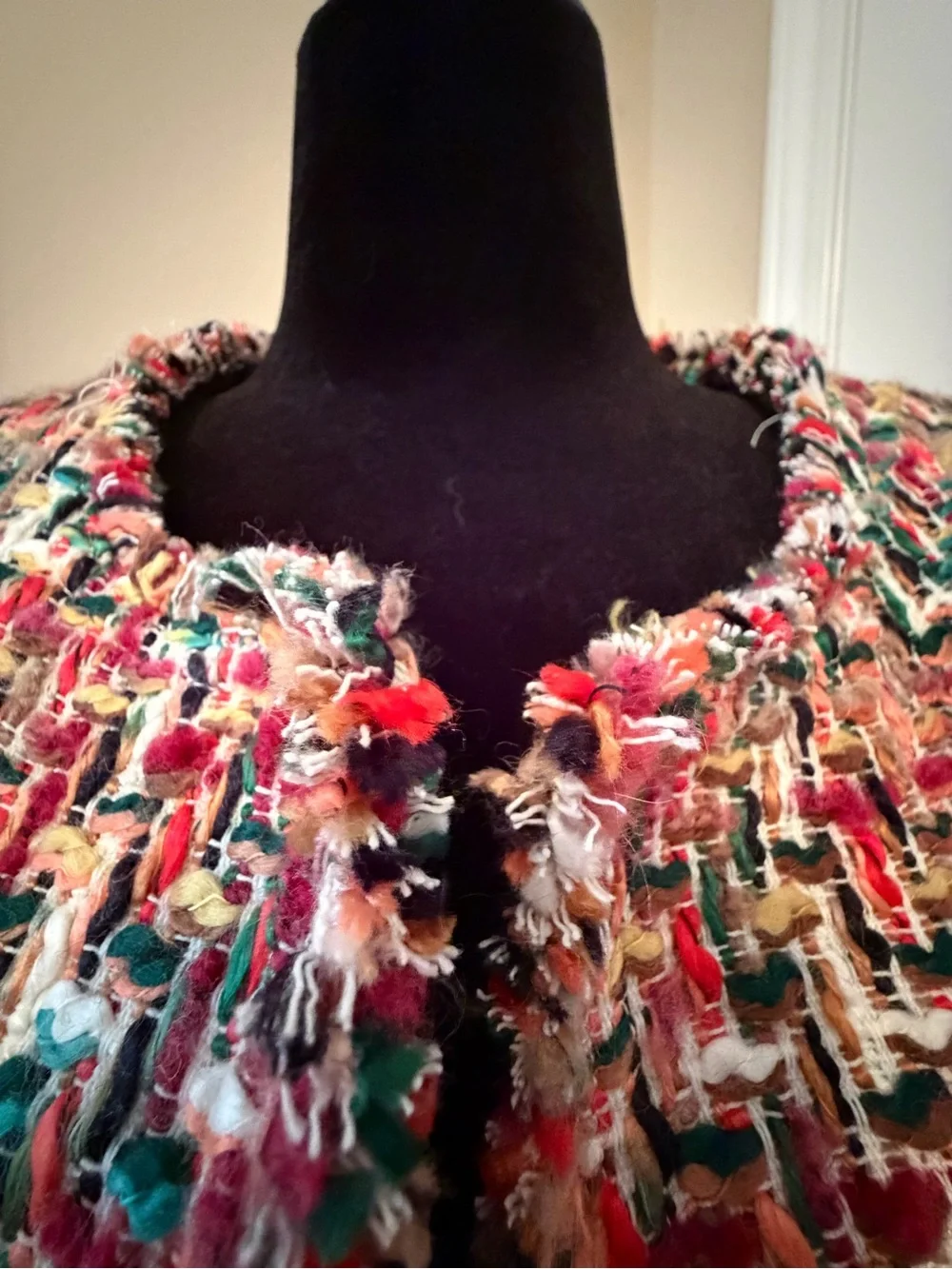 Talbots Multi Color Candy Tweed Fringe Topper Size 16 - Picture 9 of 16